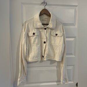 We the Free Cropped Jacket Cream Size XS